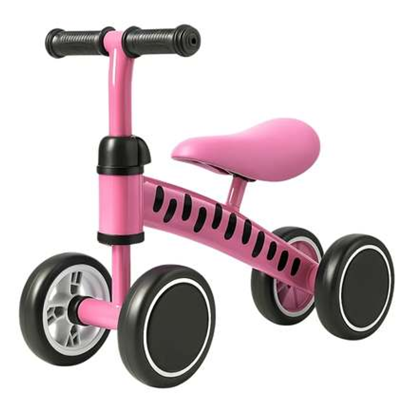 Bicicleta De Equilibro Sem Pedal Andador Infantil Para Bebê Cor Rosa