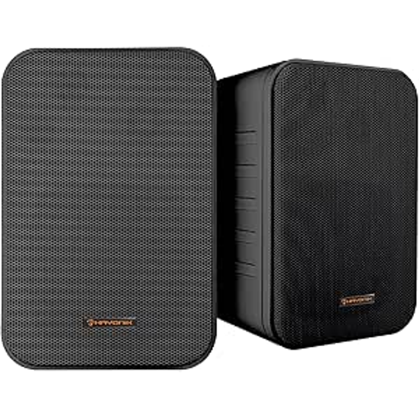 HAYONIK, Caixa Passiva, 60W, 2 Vias, Woofer 4", Tweeter 0,5", Gabinete Polipropileno, Resp. Freq: 100-20Khz, 30W RMS, Suporte Incluso - MSB60NC Preta