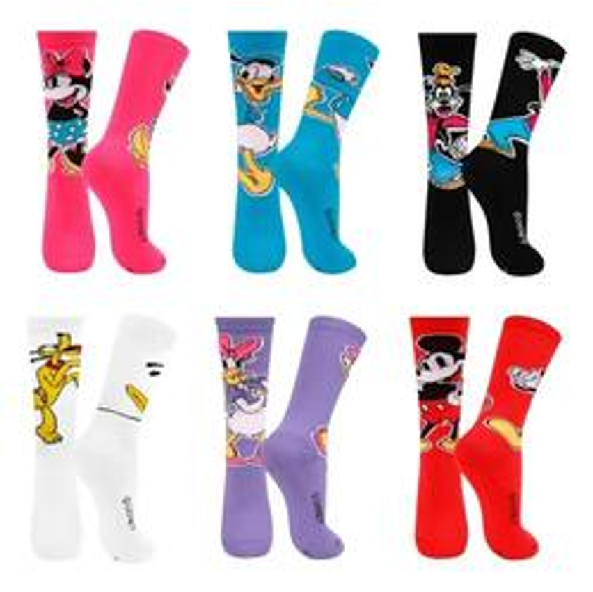 Kit 6 Pares De Meias Infantil Mickey Cano Medio Disney