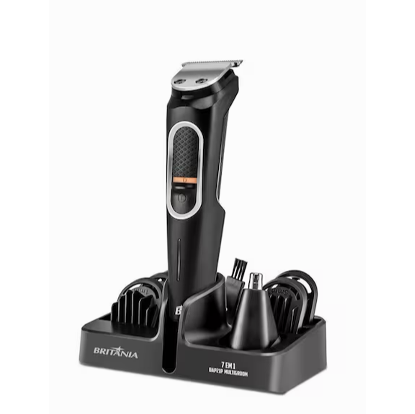 Aparador de Pelos Britânia BAP21P Multigroom 7 em 1 Sem Fio Preto - Bivolt