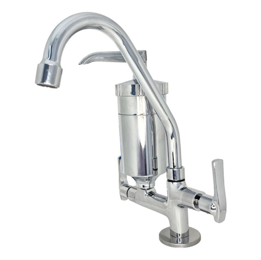 Torneira Filtro Bancada Cozinha Pia Metal Inox Móvel 4032 Acabamento Brilhante Cor Cromado
