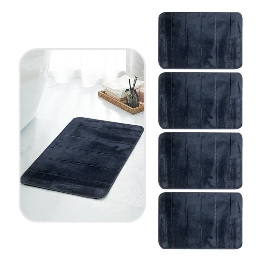 Kit4 Tapetes De Banheiro Antiderrapante Macio Ultra Para