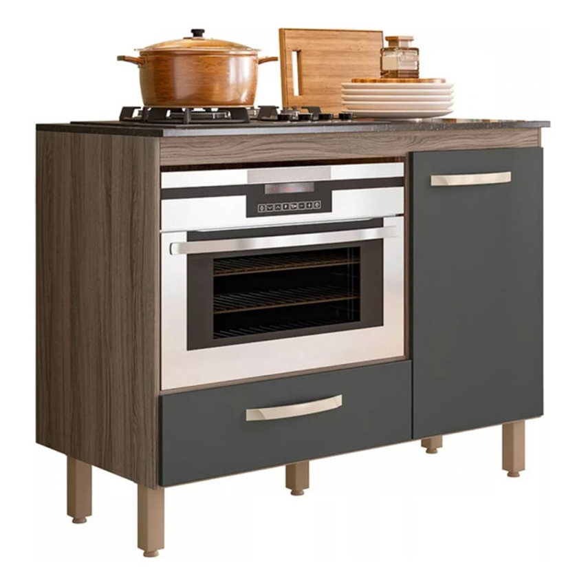 Balcão Cooktop Nici 4/5 Bocas E Microondas 1 Pt 1 Gv Nicioli