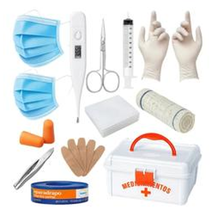 Kit Completo De Primeiros Socorros Aid Com Maleta Resistente