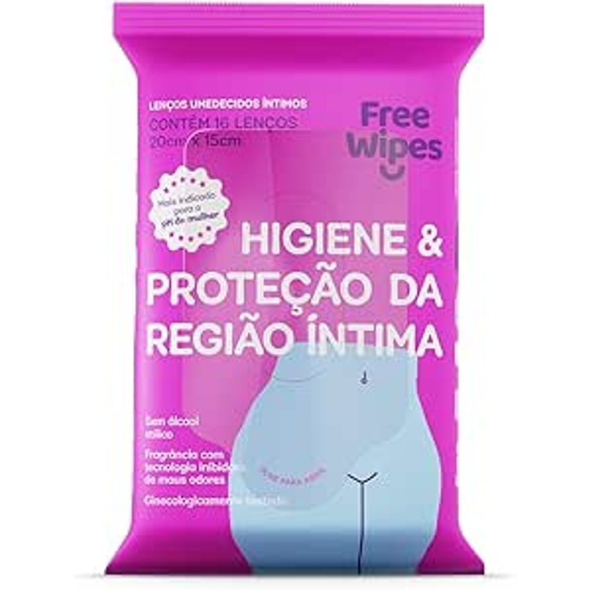 Lenço Umedecido Intimo Free Wipes