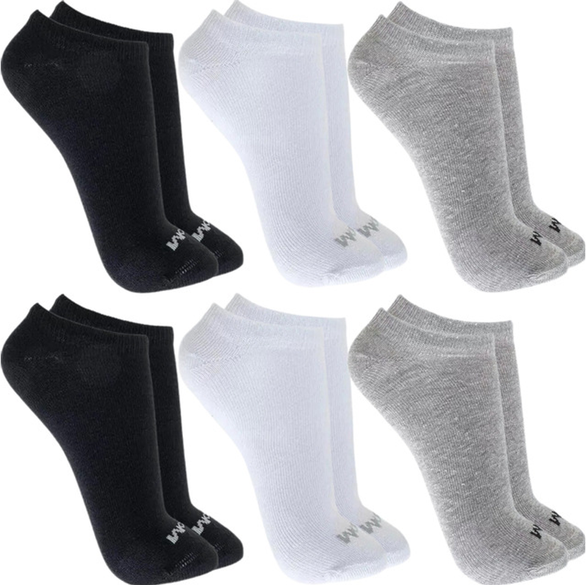 Kit 6 Pares Meia Soquete Mash Sapatilha Invisível Cano Baixo