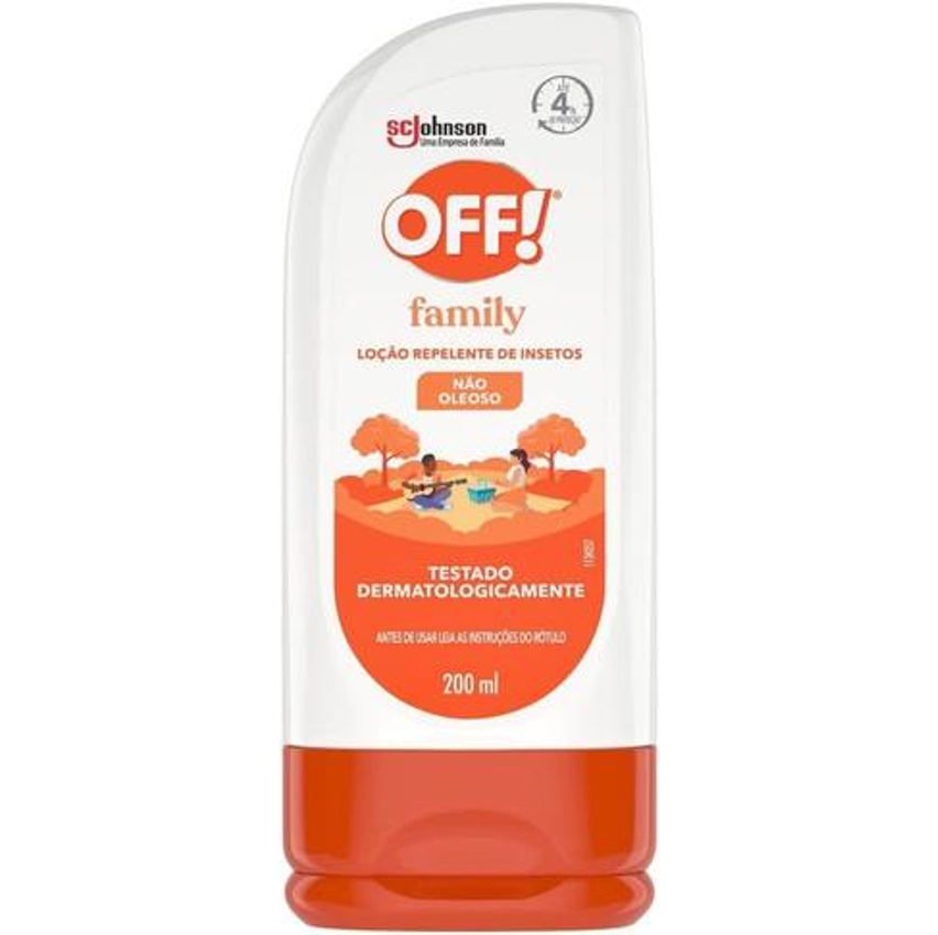 Off! Family Repelente De Mosquitos, Protege Por Até 4h, Loção, 200ml