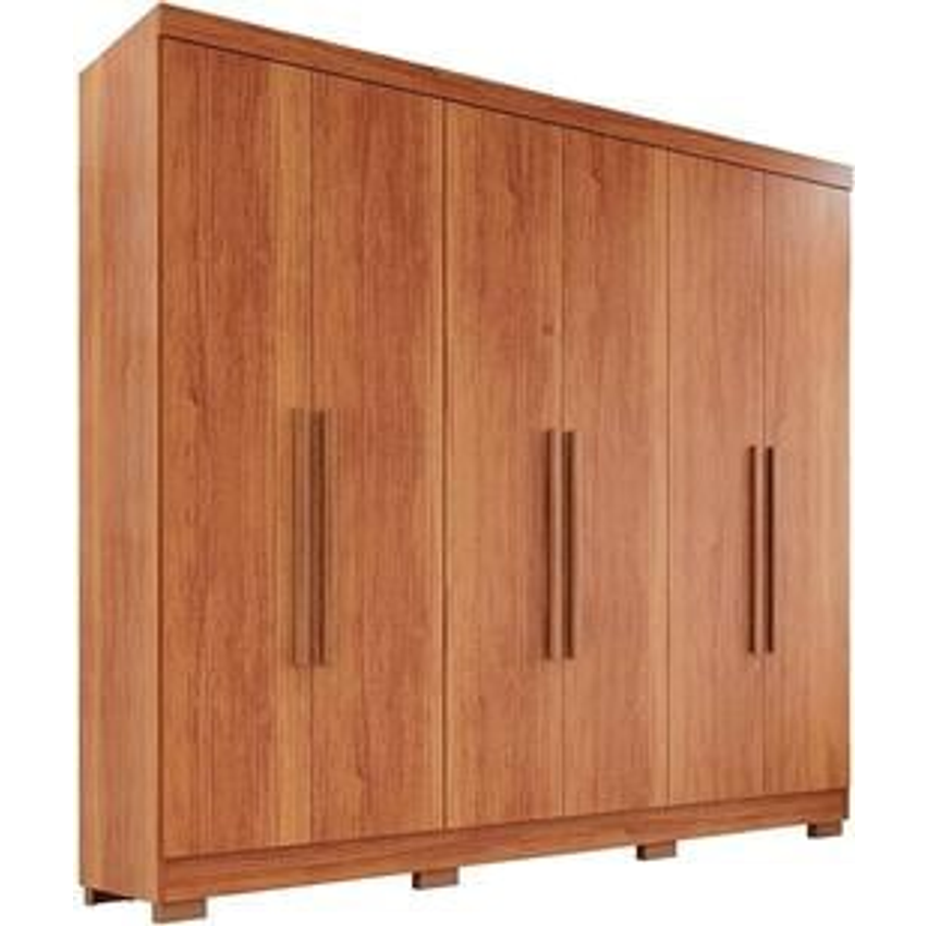 Guarda-roupa Casal 6 Portas 2 Gavetas França Cinamomo