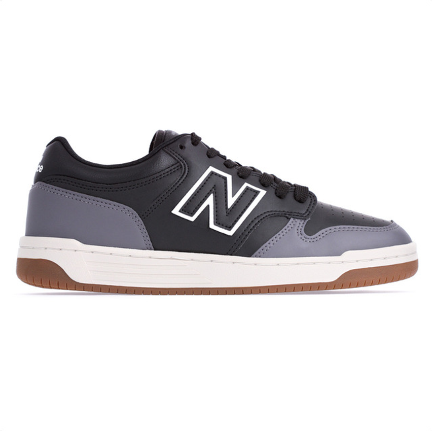 Tênis New Balance 480l Preto E Cinza Macio Leve - Masculino