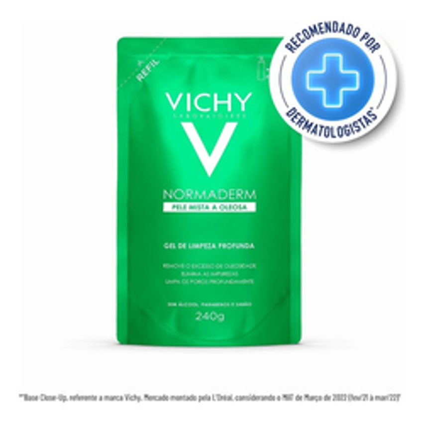 Gel De Limpeza Profunda Normaderm Refil 240g Vichy Laboratoires