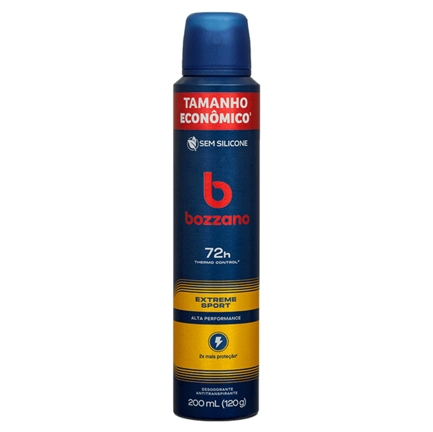 Desodorante Antitranspirante Bozzano Extreme Sport 200ml Aerossol
