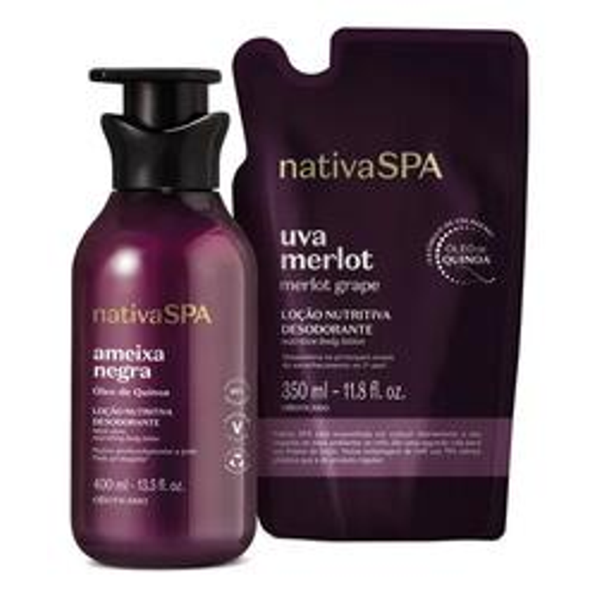 Combo Nativa Spa: Loção Corporal Ameixa Negra 400ml + Refil