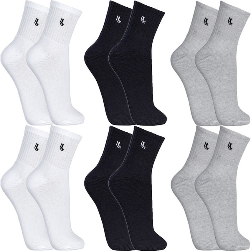 Kit 6 Pares Meias Lupo Cano Médio Alto Academia Original