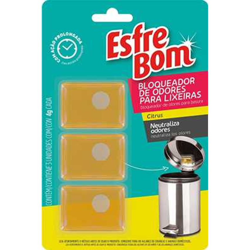 Bloqueador de Odor para Lixeira, EsfreBom, Linha Esfregão, Bettanin, Amarelo