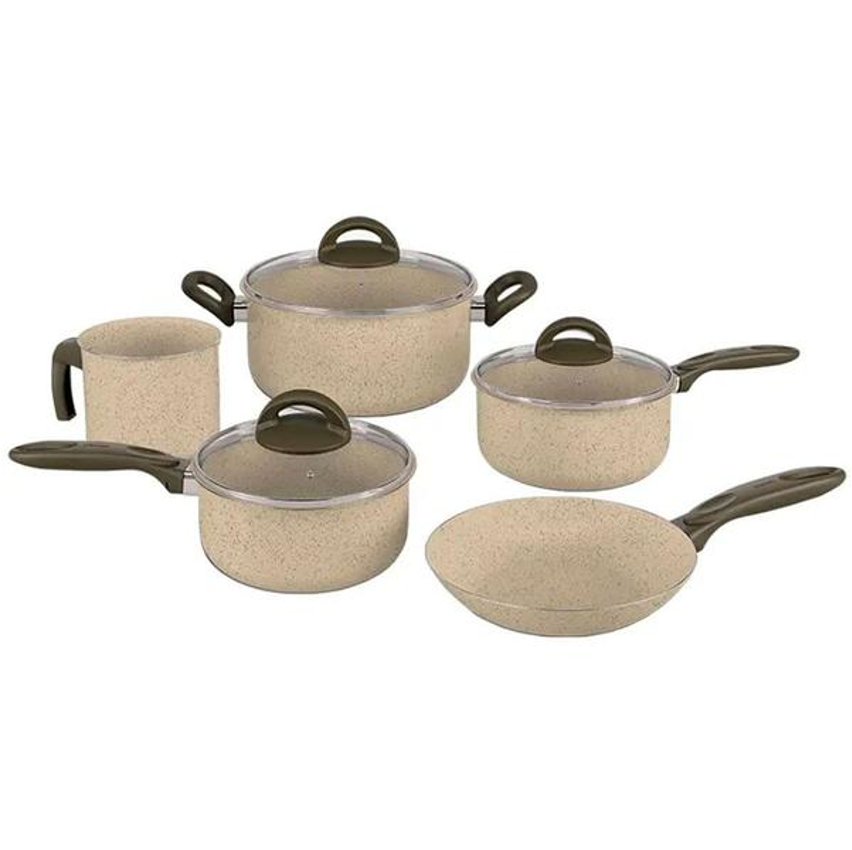 Jogo de Panelas Brinox Alumínio Antiaderente 5 Peças Suprema