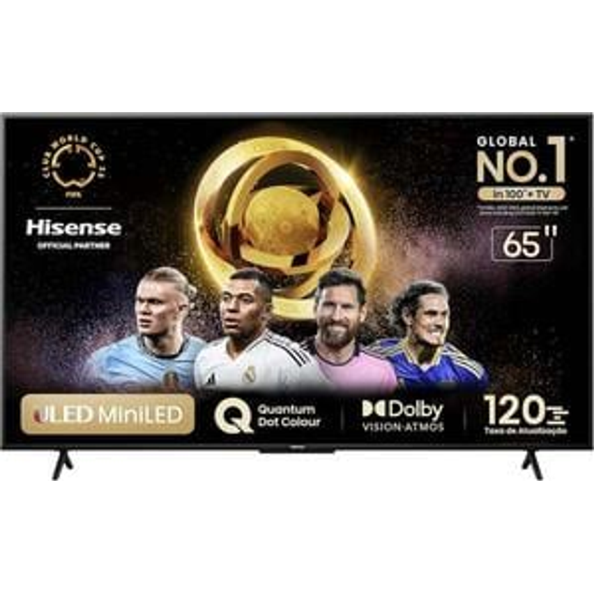 Smart Tv 65" Uhd 4k Mini Led Hisense 65u6n Google Tv, Processador Com Ai, Hdr10+, Dolby Atmos, Sports Mode, Game Mode Plus E Compatível Com Alexa