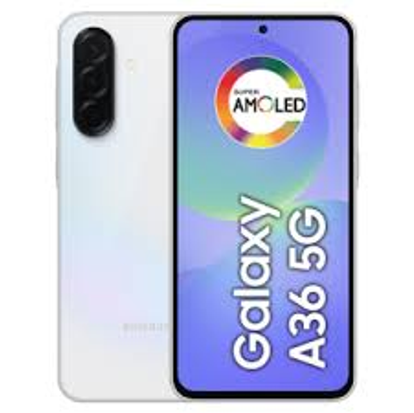 Smartphone Samsung Galaxy A36 256GB 5G 8GB RAM Branco 6,7" Câm. Tripla + Selfie 12MP