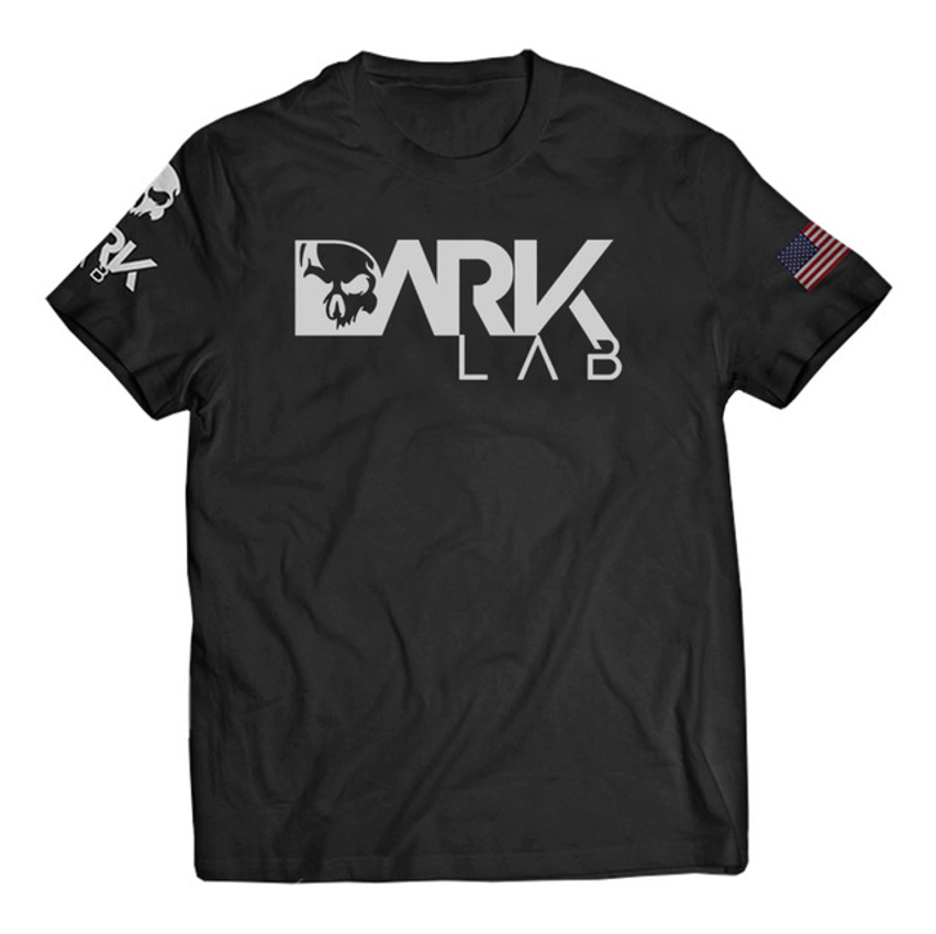 Camiseta Dry-fit  Preta Caveira Unisex Dark Lab