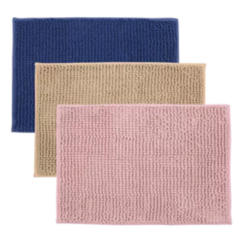 Kit 3 Tapetes Microfibra Rozac Bolinha Sortido 38cm X 58cm