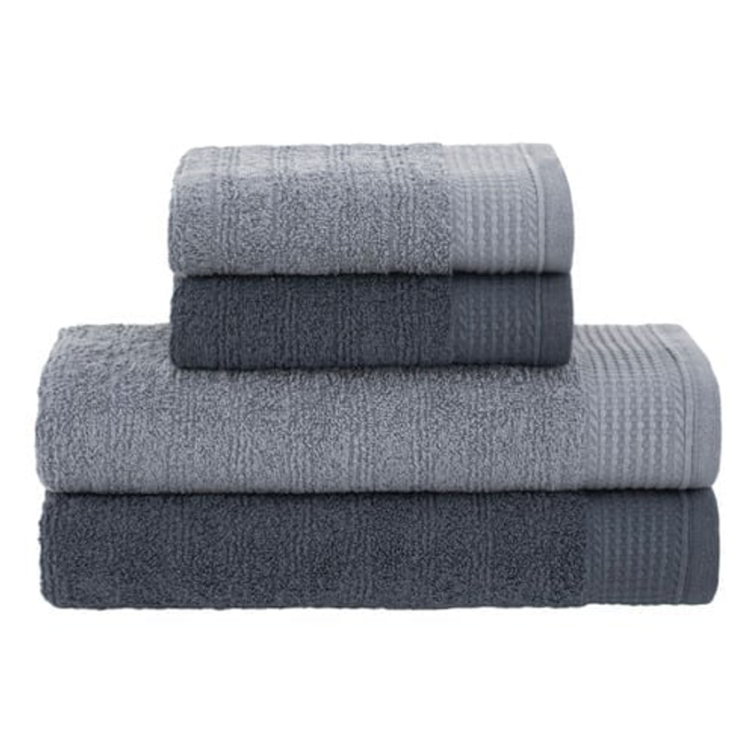 Jogo De Toalhas Buddemeyer 100% Algodão Novita Extra Soft Jacquard Felpa Marrom 4 Peças