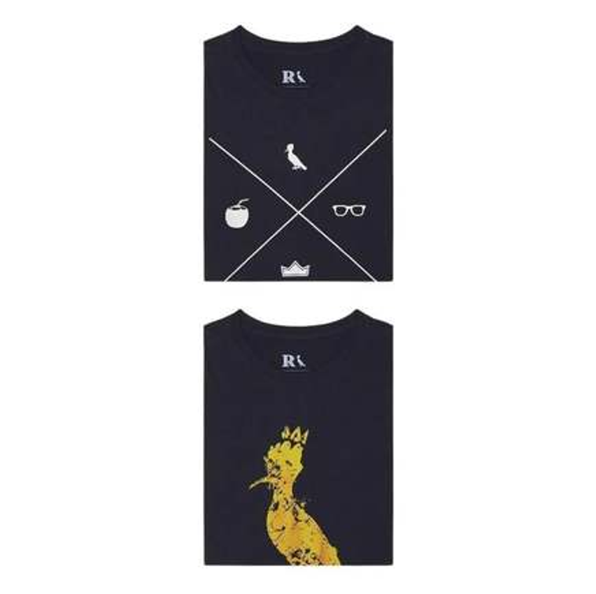 Kit 2 Camisetas Energia Surreal E Tardezinha Reserva - Preto