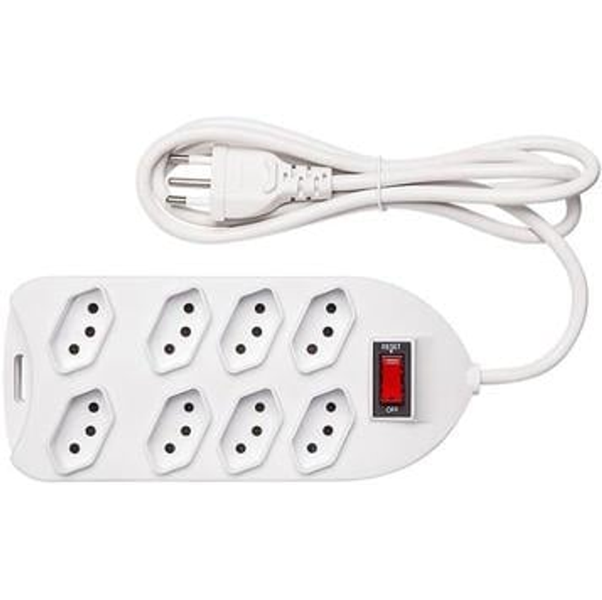 Filtro De Linha Com 8 Tomadas Epe 1008+ Branco Intelbras