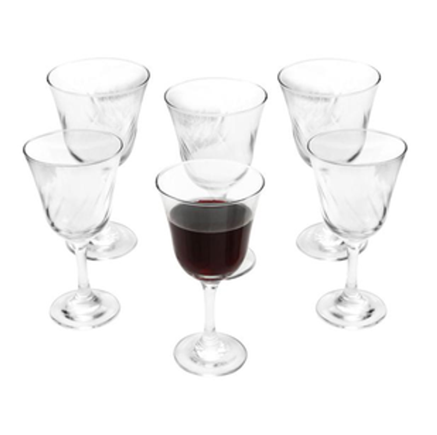 Jogo de Taças para Vinho Vidro 6 Peças 250ml - Nadir Lírio