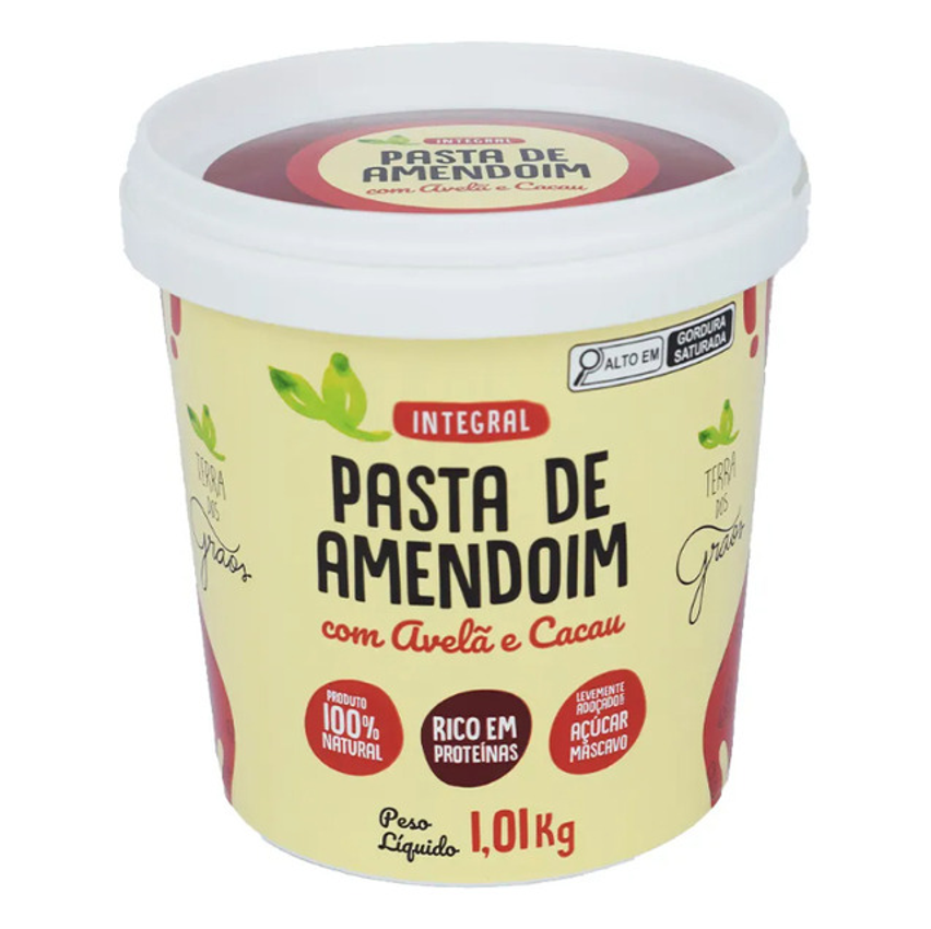 Pasta De Amendoim Com Cacau E Avelã - Terra Dos Grãos - 1 Kg