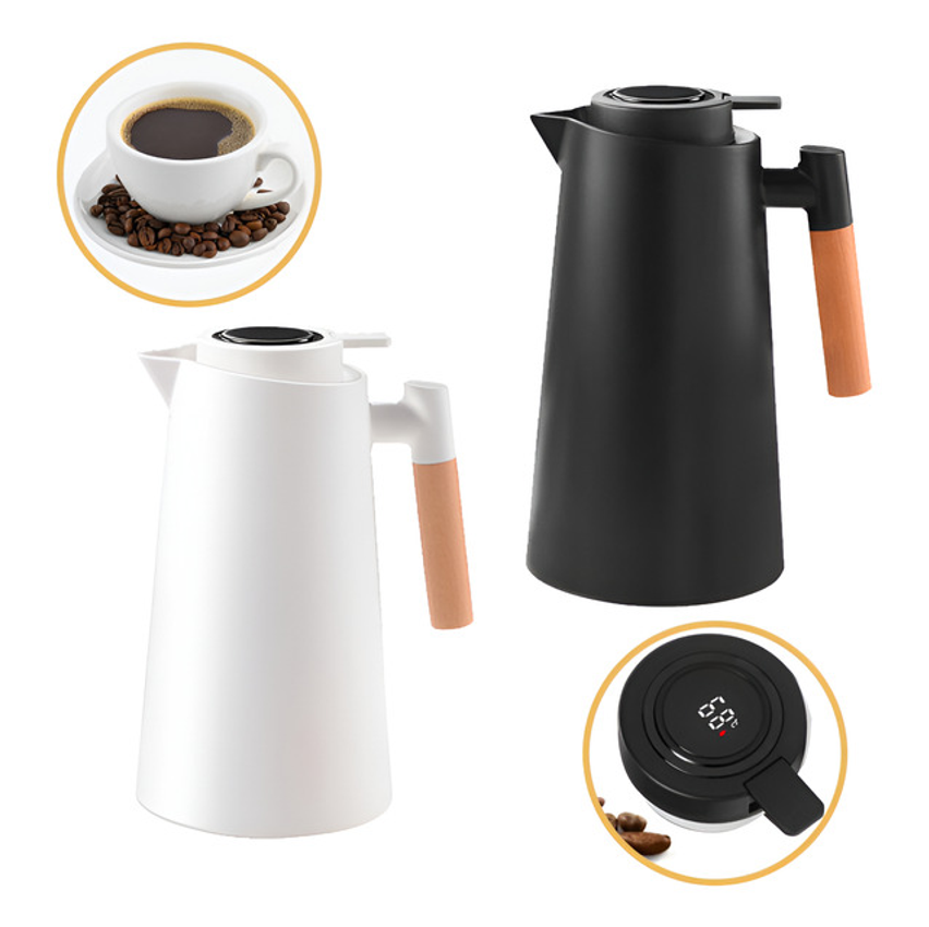 Garrafa Térmica 1 Litro Para Chás / Café Com Termômetro Led
