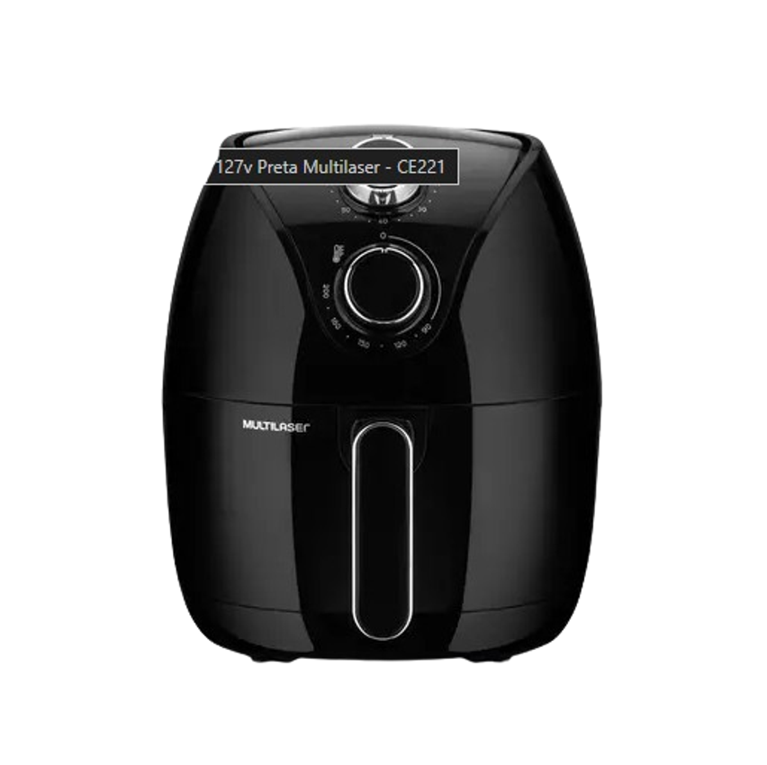 Fritadeira Elétrica Air Fryer 4 Litros 1500w 127v Preta Multilaser - Ce221