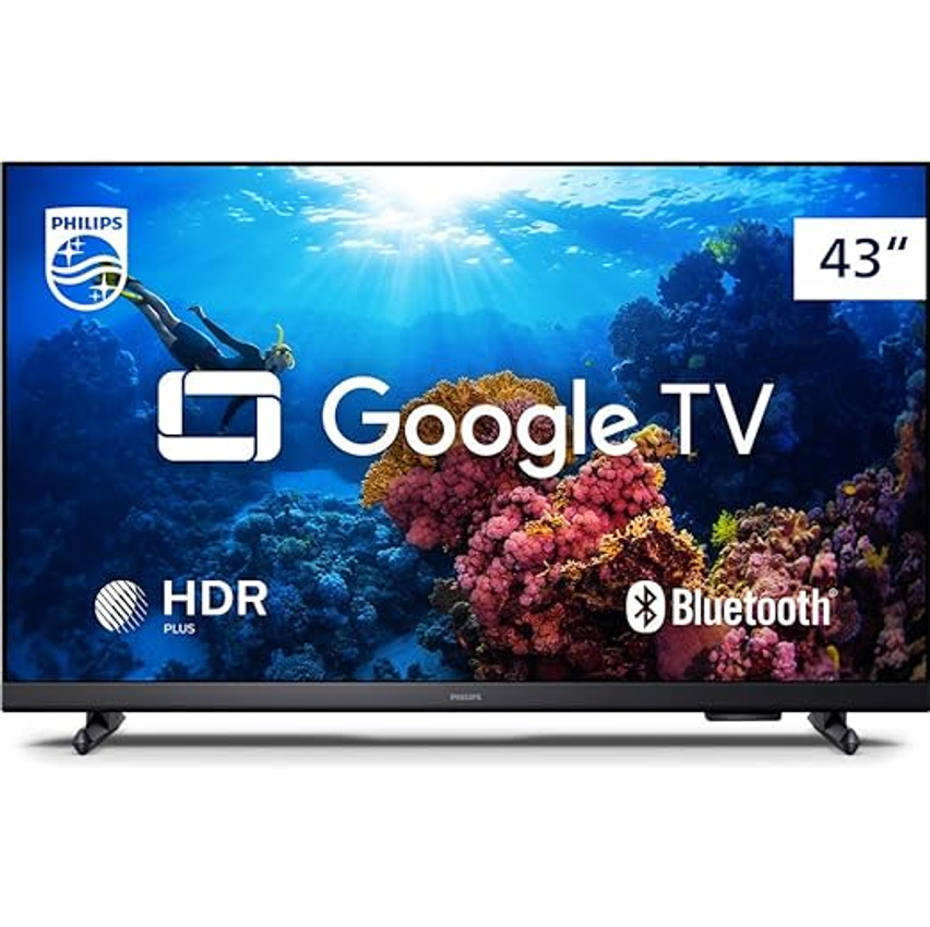 Smart Tv Philips 43" Full Hd 43pfg6918/78, Google Tv, Comando De Voz, Hdr, 3 Hdmi, Wifi 5g, Bluetooth
