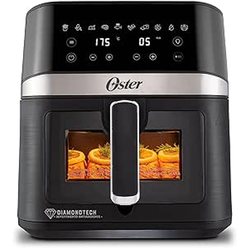 Fritadeira DiamondTech Oster 6L com Visor Transparente 127V
