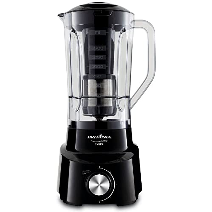 Liquidificador Britânia 900W 2.65L Diamante 800 com Filtro e 4 Velocidades Preto 127V