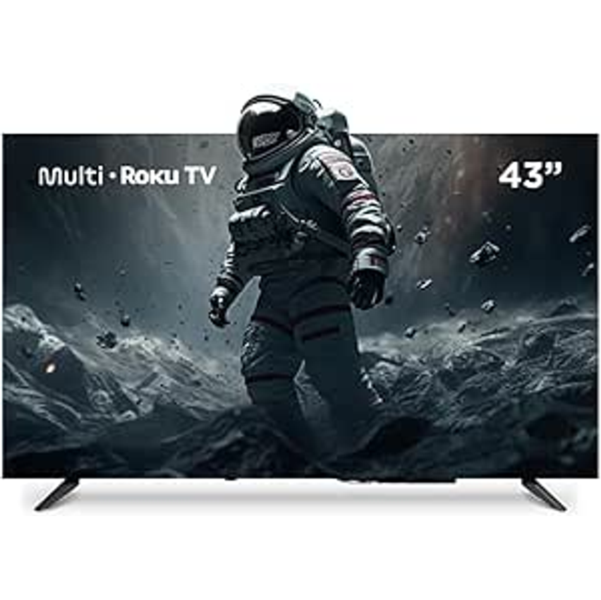 Multi Roku Tv 43" Smart Dled Wi-fi 3 Hdmi Compatível Com Alexa E Google Home - Tl056m