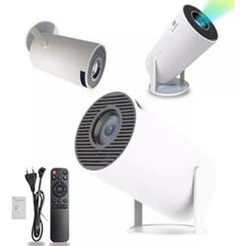 Smart projetor HY300 mini projetor Suporta 4K portátil Branco