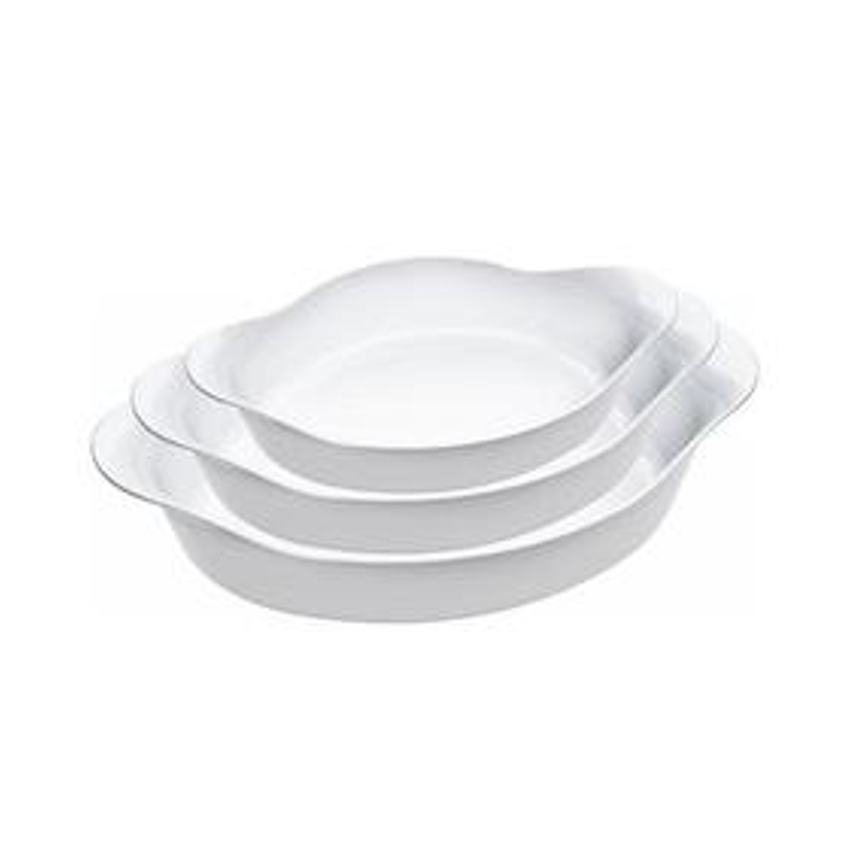 Conjunto Assadeira Marinex Opaline Oval 0,6/1,0/1,4L 3 Peças