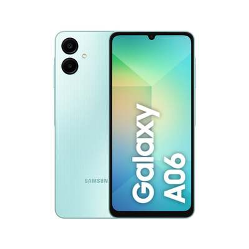 Smartphone Samsung Galaxy A06, 128GB, 4GB RAM, Tela 6.7", Câm. Traseira 50+2MP, Frontal 8MP - Verde Claro