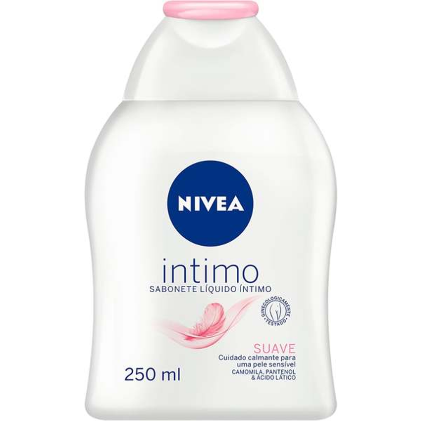 NIVEA Sabonete Líquido Íntimo Natural 250ml - Mantém o ph natural, com extrato de camomila e óleo de jojoba, limpeza suave, sem corantes, testado dermatologicamente e ginecologicamente