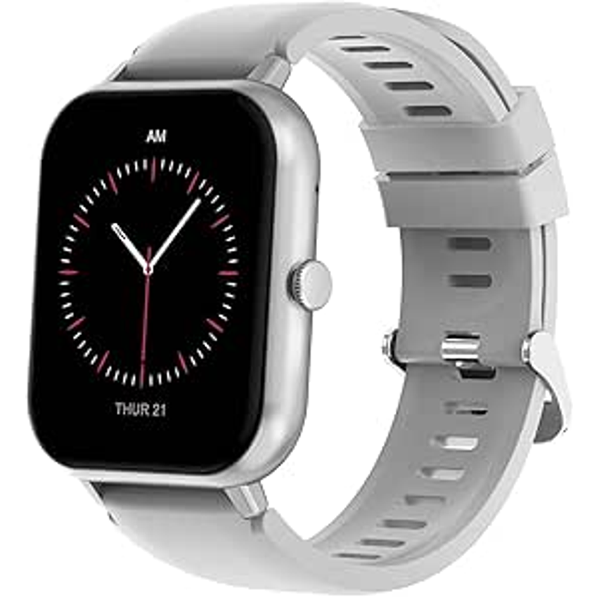 SmartWatch, relogio smartwatch feminino com 1.83" Ecrã tátil, à prova d'água IP68, Recebimento de Notificações, relogio smartwatch masculino com 100+ Modos Esportivos Faz e Recebe Ligações (Prata)