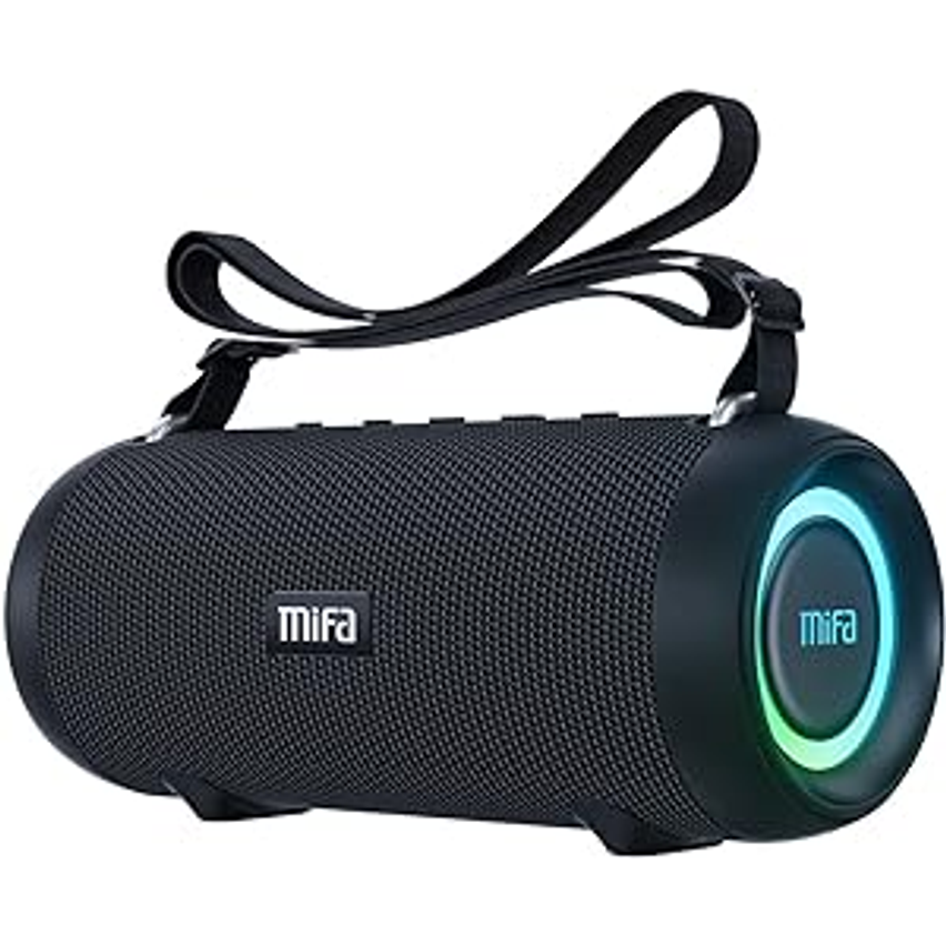 MIFA A90 Caixas de Som Portáteis Bluetooth, Alto-falante Bluetooth portátil IPX7 à prova d'água, 60W Bass, Emparelhamento estéreo sem fio, Mic embutido, Suporte Micro SD, USB, AUX-in, USB-C Charing