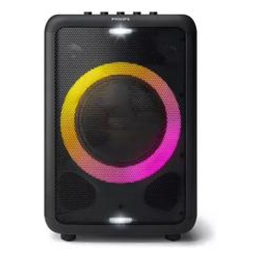 PHILIPS, Caixa de Som Bluetooth Party Speaker, com Luzes LED, TAX3208/78, USB, Auxiliar, Entradas Microfone/Guitarra, 14h de bateria