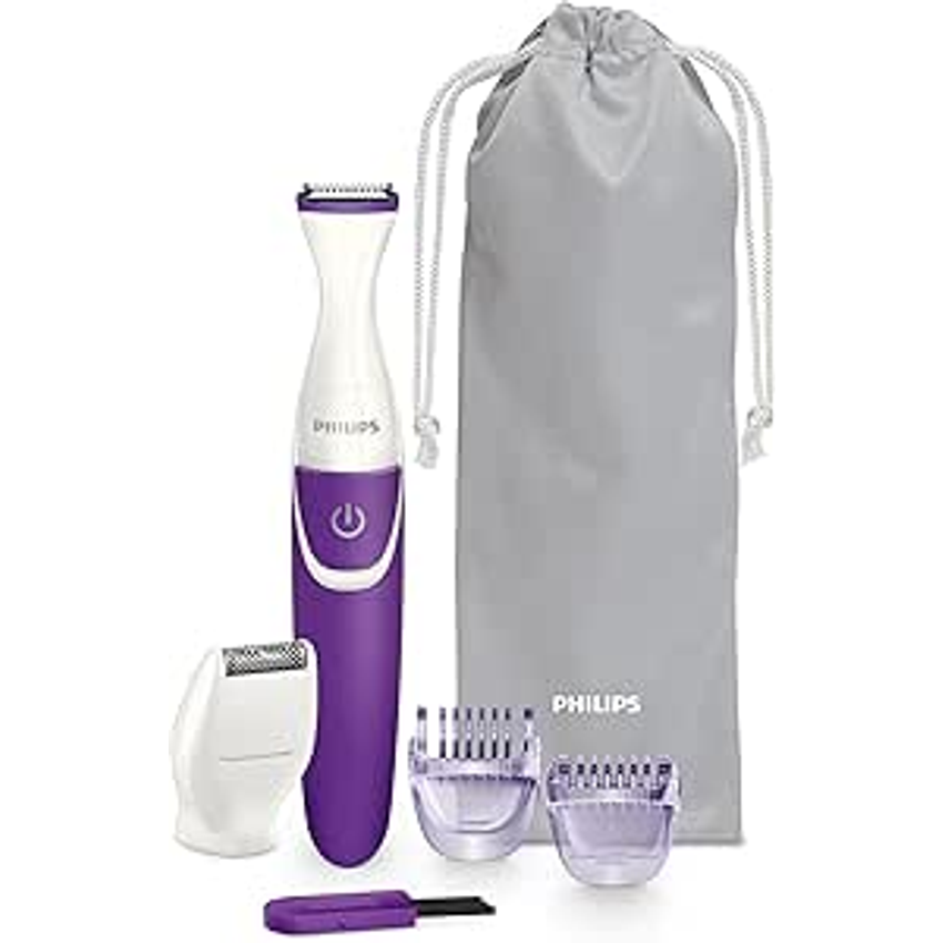 Philips Depilador Elétrico Feminino Para Pelos Intimos, Com Cabeças De Corte E Pentes, Brt383/15