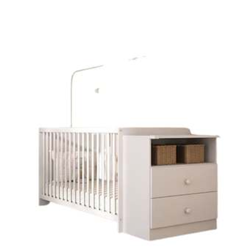 Berço Cômoda Para Colchão 60 X 130 Cm Meu Bebê Multimóveis Branco