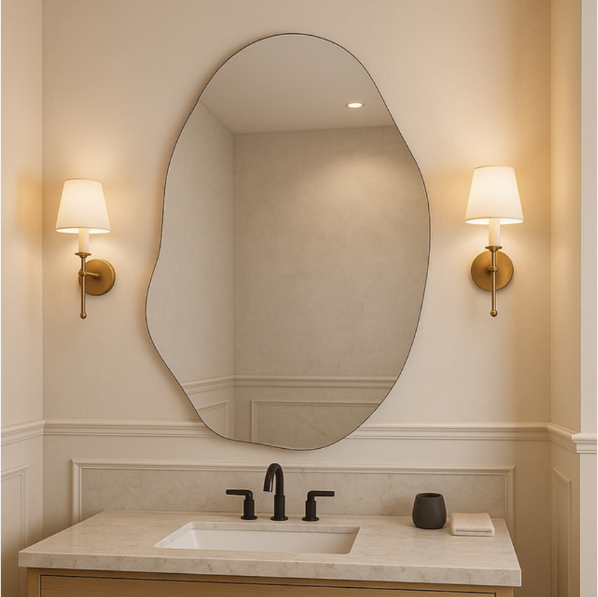 Espelho Vildrex Roma 70x50cm Lapidado Design Moderno Luxo