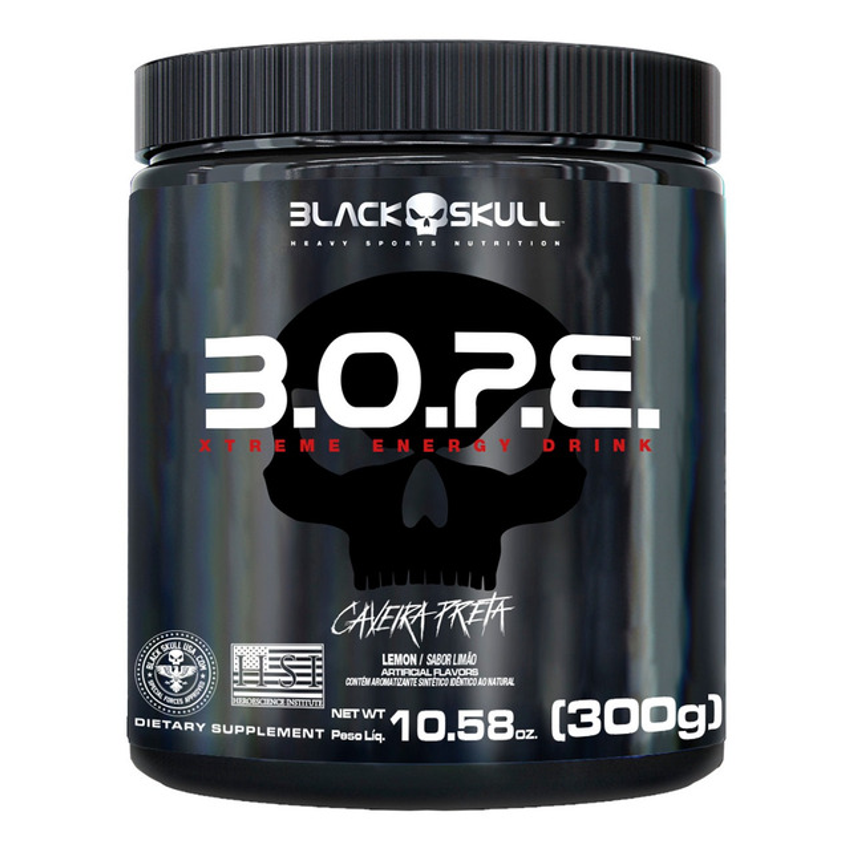 Pré Treino B.o.p.e. Sabor Limão Pote De 300g Black Skull