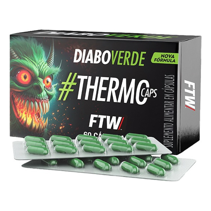 Termogenico Thermocaps 200mg 60caps Ftw - Diabo Verde