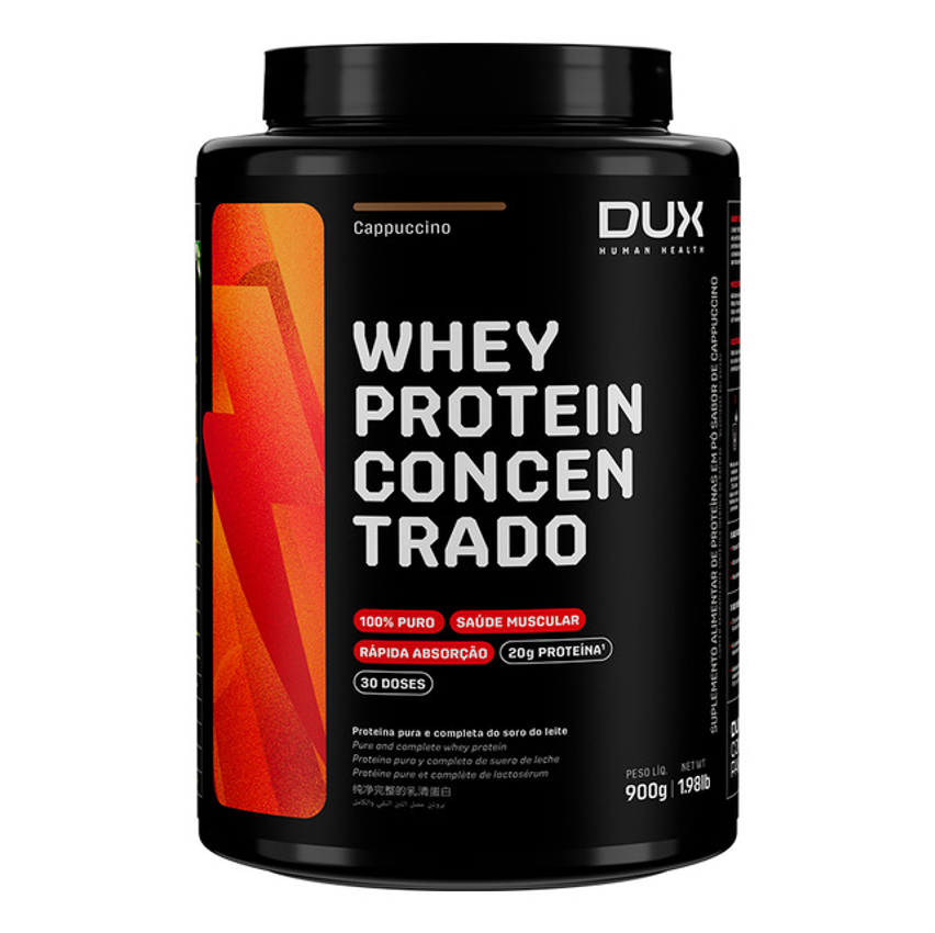 Whey Protein Concentrado Dux Nutrition Pote 900g Sabor Baunilha