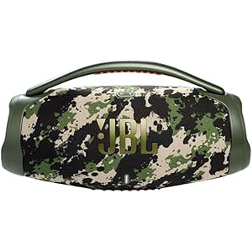 JBL, Caixa de Som, Boombox 3, Bluetooth, À Prova d'água e Poeira - Verde Militar Camuflada