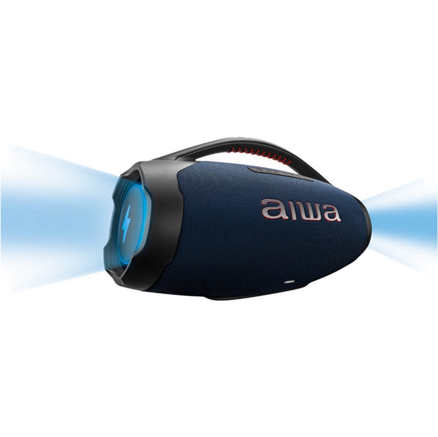 Caixa De Som Boombox Plus Aiwa Bbs-01-lbl 200w Bluetooth 30h Ip66 Usb Rgb