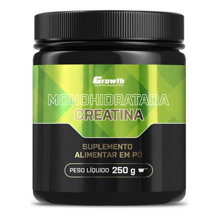 Creatina Monohidratada Growth Supplements 250g Sem Sabor Em Pó